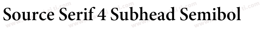 Source Serif 4 Subhead Semibold字体转换